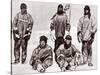 Scott, Wilson, Oates, Bowers and Evans at the South Pole, 18th January 1912-English Photographer-Stretched Canvas