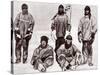 Scott, Wilson, Oates, Bowers and Evans at the South Pole, 18th January 1912-English Photographer-Stretched Canvas