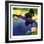 "Scottie and Frog,"August 1, 1935-Nelson Grofe-Framed Giclee Print