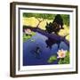 "Scottie and Frog,"August 1, 1935-Nelson Grofe-Framed Giclee Print