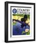 "Scottie and Frog," Country Gentleman Cover, August 1, 1935-Nelson Grofe-Framed Premium Giclee Print