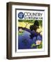 "Scottie and Frog," Country Gentleman Cover, August 1, 1935-Nelson Grofe-Framed Giclee Print