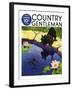 "Scottie and Frog," Country Gentleman Cover, August 1, 1935-Nelson Grofe-Framed Giclee Print