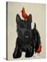 Scottie Dog and Red Birds-Fab Funky-Stretched Canvas