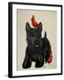 Scottie Dog and Red Birds-Fab Funky-Framed Art Print