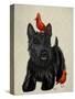 Scottie Dog and Red Birds-Fab Funky-Stretched Canvas