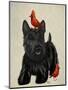 Scottie Dog and Red Birds-Fab Funky-Mounted Art Print