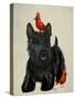 Scottie Dog and Red Birds-Fab Funky-Stretched Canvas