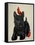 Scottie Dog and Red Birds-Fab Funky-Framed Stretched Canvas