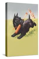 Scottie Dog with Bat-null-Stretched Canvas