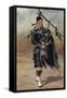 Scottish Bagpiper in Full Uniform-null-Framed Stretched Canvas