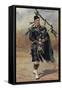 Scottish Bagpiper in Full Uniform-null-Framed Stretched Canvas