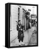 Scottish Bagpiper-Irving Underhill-Framed Stretched Canvas