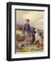 Scottish Boy with Wolfhounds in a Highland Landscape, 1870-James Jnr Hardy-Framed Giclee Print