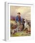 Scottish Boy with Wolfhounds in a Highland Landscape, 1870-James Jnr Hardy-Framed Giclee Print