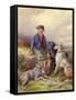 Scottish Boy with Wolfhounds in a Highland Landscape, 1870-James Jnr Hardy-Framed Stretched Canvas