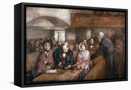 Scottish Churchgoing 19C-Henry W Kerr-Framed Stretched Canvas