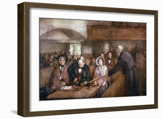 Scottish Churchgoing 19C-Henry W Kerr-Framed Art Print