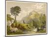 Scottish Highland Moor Scene with a Stag Set Against Majestic Hills-F. Lydon-Mounted Photographic Print