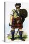Scottish Highlander of the 1745 Jacobite Uprising-Dan Escott-Stretched Canvas