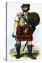 Scottish Highlander of the 1745 Jacobite Uprising-Dan Escott-Stretched Canvas