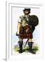 Scottish Highlander of the 1745 Jacobite Uprising-Dan Escott-Framed Giclee Print