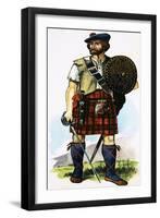 Scottish Highlander of the 1745 Jacobite Uprising-Dan Escott-Framed Giclee Print