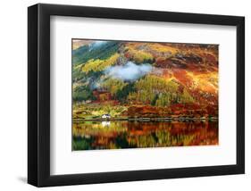 Scottish Highlands Fall Colors-null-Framed Art Print