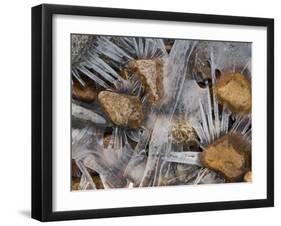 Scottish Highlands, Glencoe, Frozen Rocks in a Riverbed Below the Buachaille Etive Mor, Scotland-Paul Harris-Framed Photographic Print