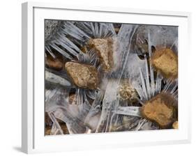 Scottish Highlands, Glencoe, Frozen Rocks in a Riverbed Below the Buachaille Etive Mor, Scotland-Paul Harris-Framed Photographic Print