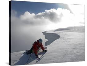 Scottish Highlands, Glencoe, Ice Climbing on the Cliffs of Aonach Mor, Scotland-Paul Harris-Stretched Canvas