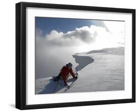 Scottish Highlands, Glencoe, Ice Climbing on the Cliffs of Aonach Mor, Scotland-Paul Harris-Framed Photographic Print