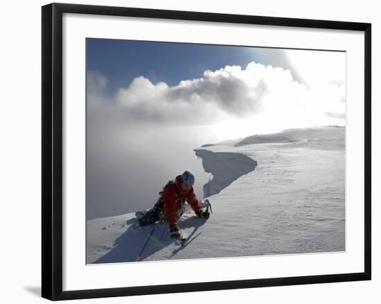 Scottish Highlands, Glencoe, Ice Climbing on the Cliffs of Aonach Mor, Scotland-Paul Harris-Framed Photographic Print