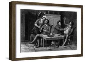 Scottish Inn Scene C1800-J. Scott-Framed Art Print