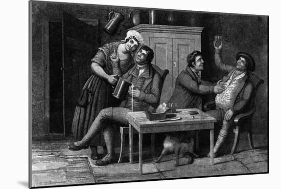 Scottish Inn Scene C1800-J. Scott-Mounted Art Print