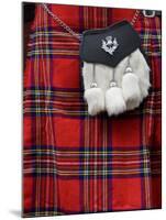 Scottish Kilt and Purse on Display for Sale, Edinburgh, Scotland, United Kingdom, Europe-Richard Maschmeyer-Mounted Photographic Print