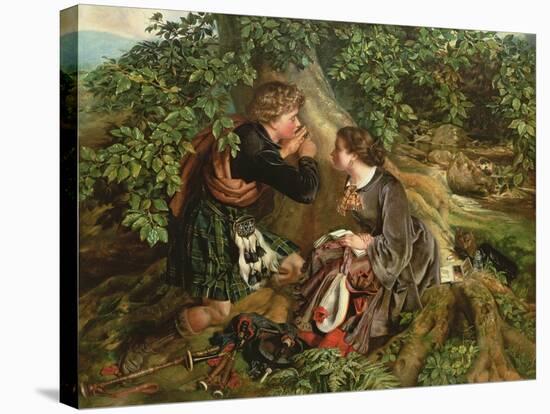 Scottish Lovers,1863-Daniel Maclise-Stretched Canvas