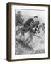 Scottish Missionary and Explorer David Livingstone Being Attacked by a Lion, Africa, 19th Century-null-Framed Giclee Print