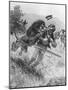 Scottish Missionary and Explorer David Livingstone Being Attacked by a Lion, Africa, 19th Century-null-Mounted Giclee Print