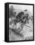 Scottish Missionary and Explorer David Livingstone Being Attacked by a Lion, Africa, 19th Century-null-Framed Stretched Canvas