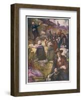 Scottish Presbyterians Worship in Defiance of Conventicle Acts-J.r. Skelton-Framed Art Print