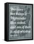 Scottish Proverb on What a Highlander Likes Naked - 1855, Scotland Map-null-Framed Stretched Canvas