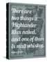 Scottish Proverb on What a Highlander Likes Naked - 1855, Scotland Map-null-Stretched Canvas