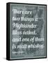 Scottish Proverb on What a Highlander Likes Naked - 1855, Scotland Map-null-Framed Stretched Canvas