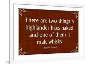 Scottish Proverb Things a Highlander Likes Naked Art-null-Framed Art Print