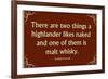 Scottish Proverb Things a Highlander Likes Naked Art-null-Framed Art Print