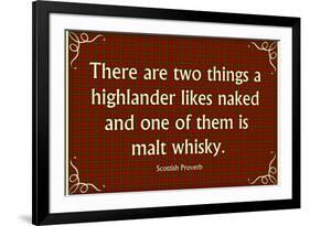 Scottish Proverb Things a Highlander Likes Naked Art-null-Framed Art Print