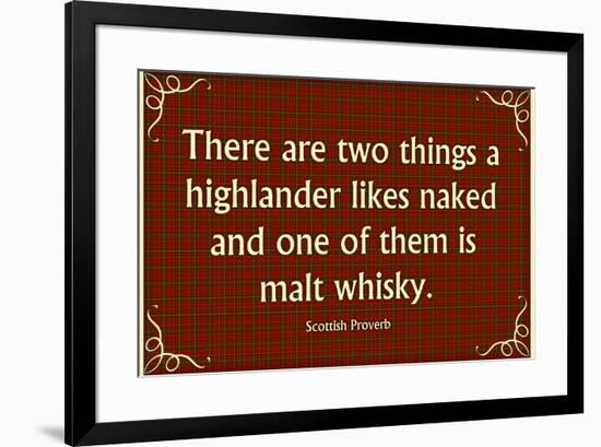 Scottish Proverb Things a Highlander Likes Naked Art-null-Framed Art Print