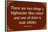 Scottish Proverb Things a Highlander Likes Naked-null-Stretched Canvas