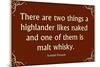 Scottish Proverb Things a Highlander Likes Naked-null-Mounted Poster